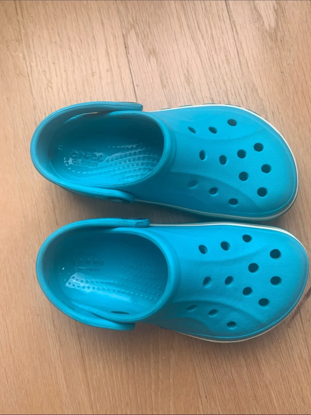 CROCS Kids' Clog in Bright Teal with White Trim